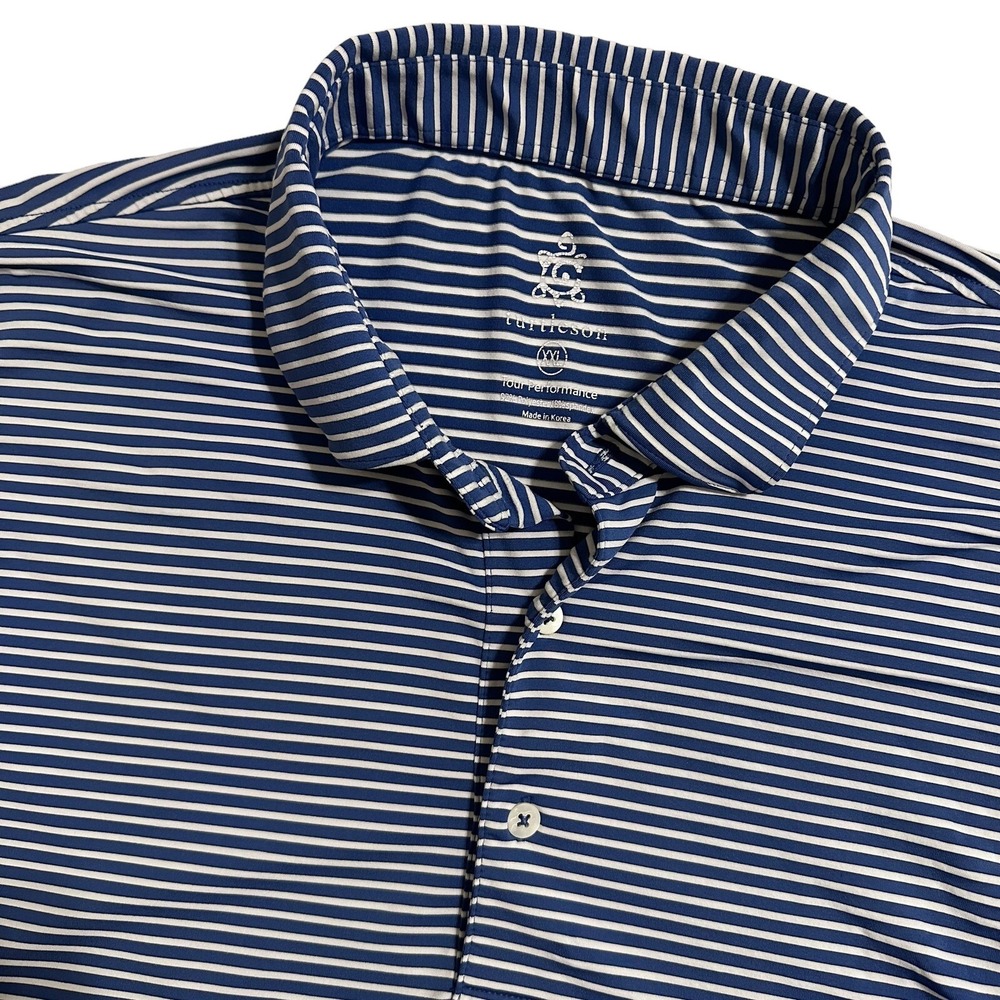 Turtleson stripe polo SKY/NAVY/WHITE Size 2XL‎ XXL